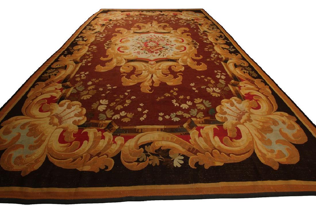 Amazing Antique French CharlesxAubusson Rug  9.x13.6 (1 of 10)