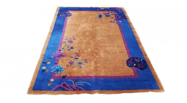 Antique Art Deco Walter Nichols Chinese Rug 5x8 (1 of 11)