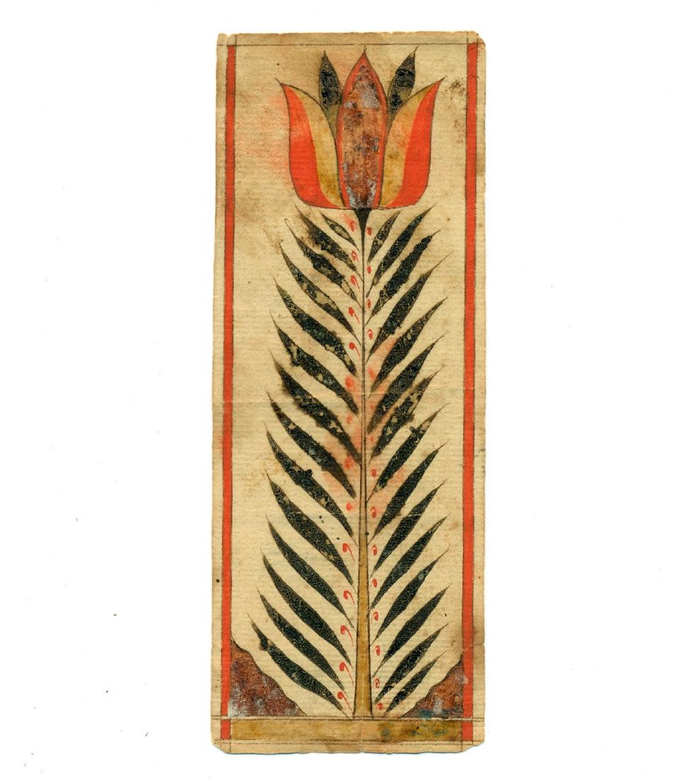 Early 19th Century Pennsylvania Fraktur Watercolor of (1 of 2)