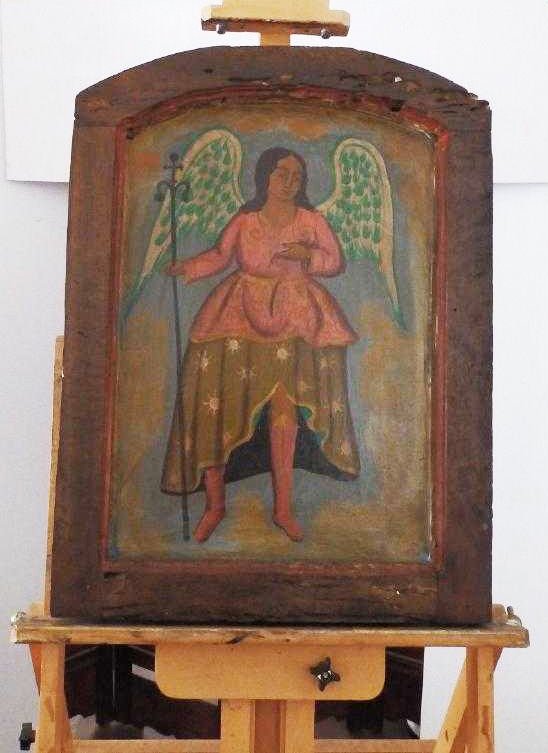 MICHAEL GUARDIAN ARCHANGEL Oil Painting Antique Vintage: GUARDIAN ANGEL' Oil Painting Vintage Frame size: 19" X 26" Good condition, for its age. Please note that this lot has a confidential reserve. When you leave a bid in advance of the auction, submit you