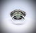 Sterling Silver Carved Jade w Raw Rubies Ring Sz 7 - 2
