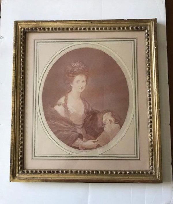 Bartolozzi Stipple Engraved Portrait of Angelica (1 of 7)