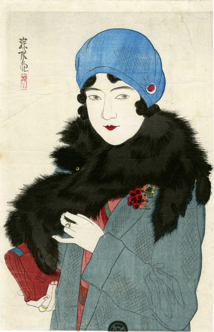 Shinsui Ito Woodblock  Early Spring (1 of 2)