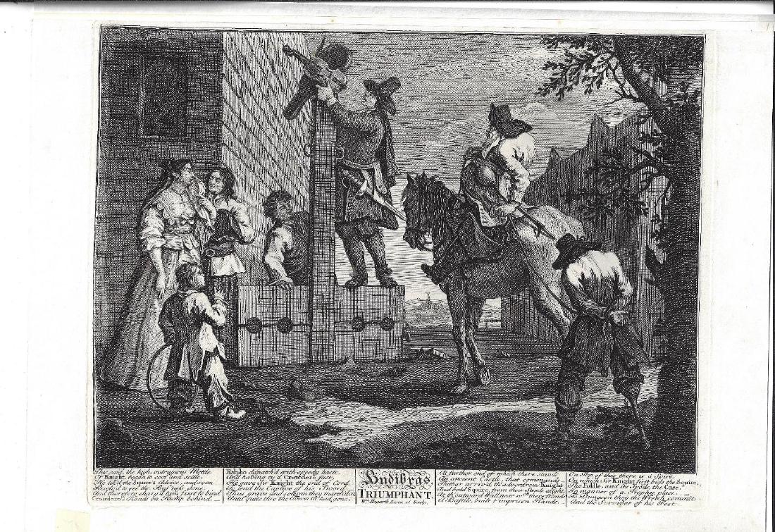 19th C Hogarth Engraving Triumphant Hudibras (1 of 1)