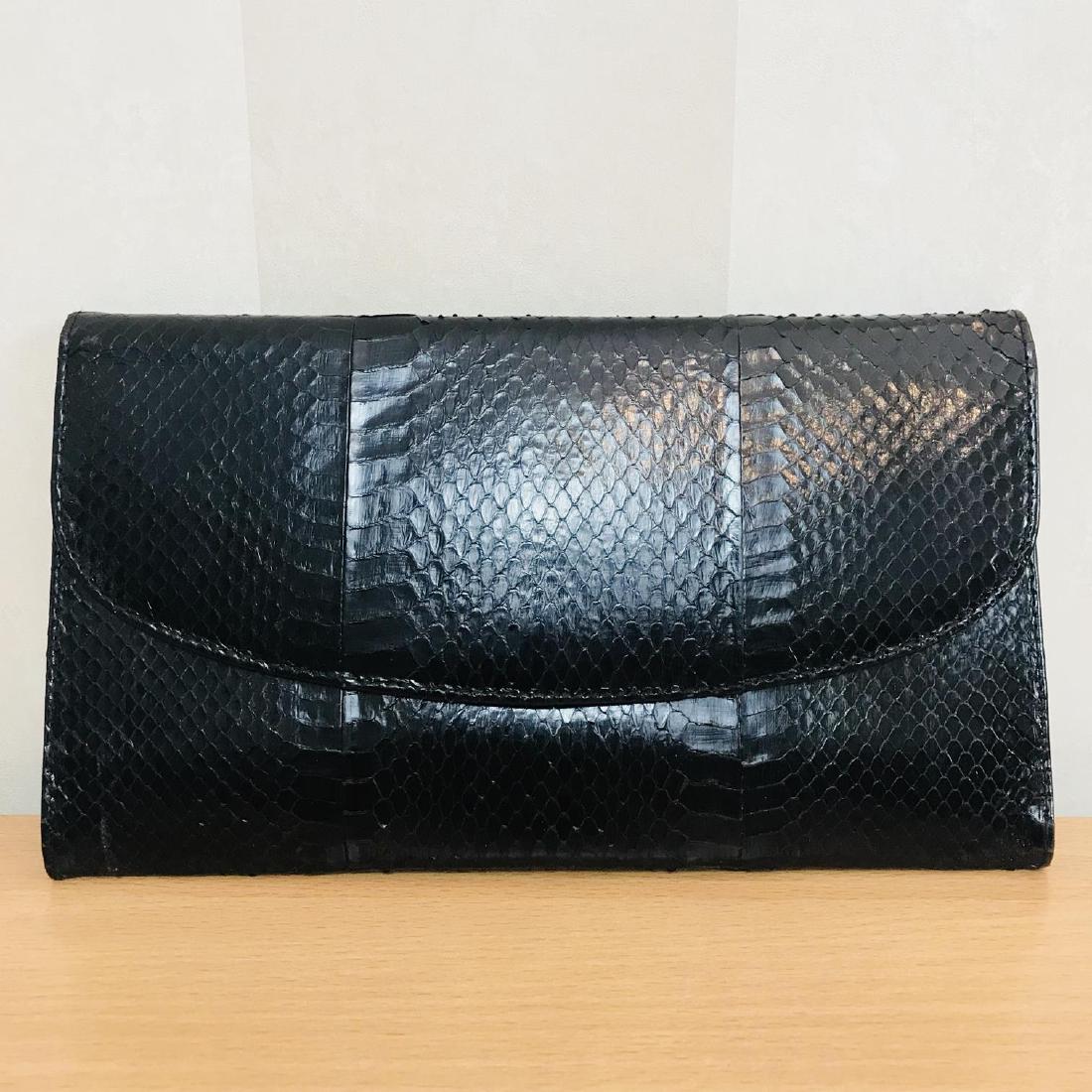 Vintage Genuine Snake Skin Leather Clutch Bag (1 of 4)