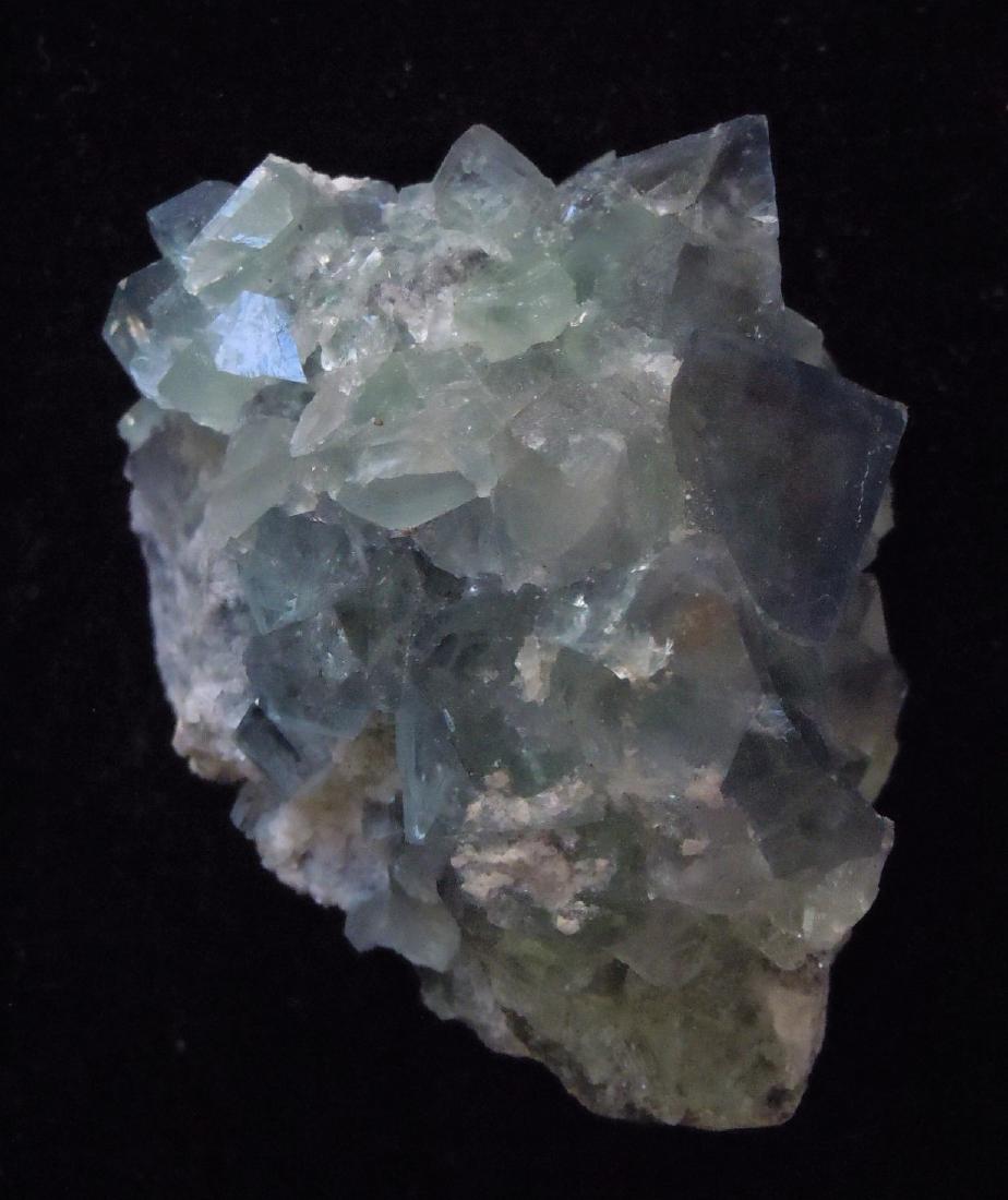 WATERCLEAR TO PURPLE FLUORITE CRYSTAL CLUSTER (1 of 7)