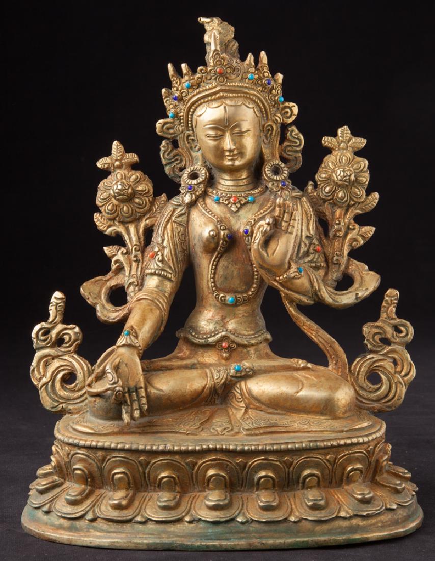 Old bronze Nepali Tara statue (1 of 17)
