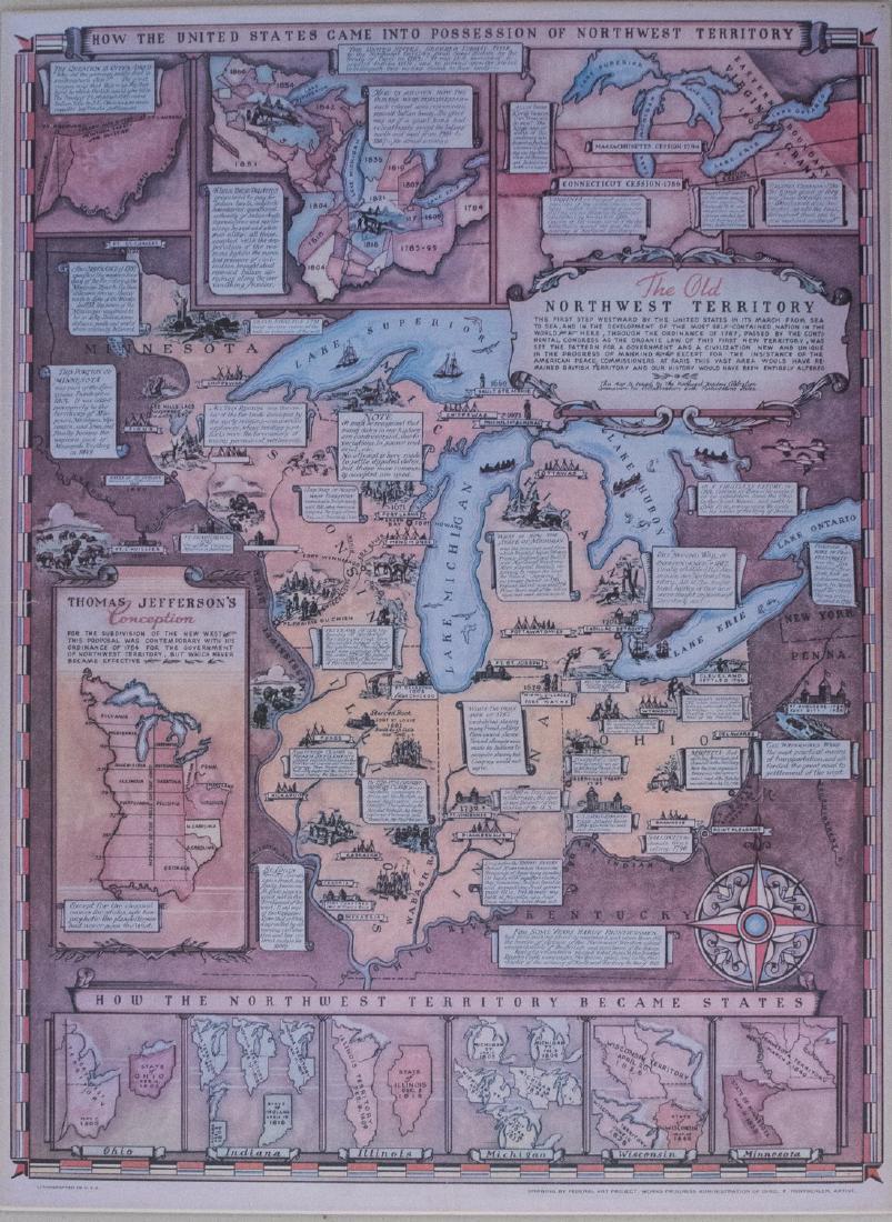 1937 Rentschler Pictorial Map of the Northwest (1 of 1)