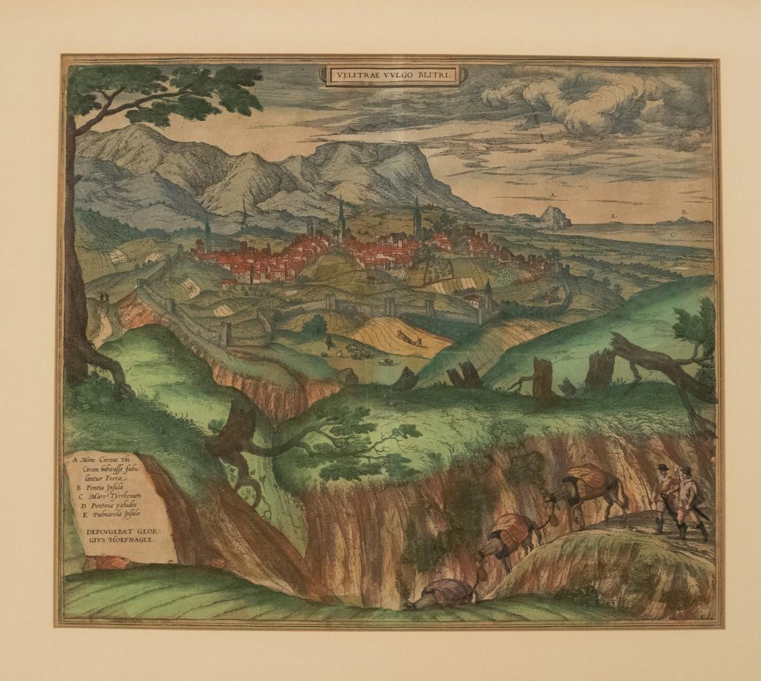 1575 Braun and Hogenberg Birds Eye View of Velletri, (1 of 1)