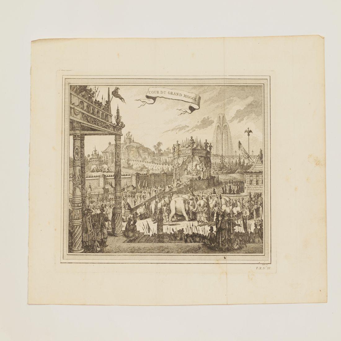 View Court of Gran Mogol Mughal India 1752 Copper (1 of 2)