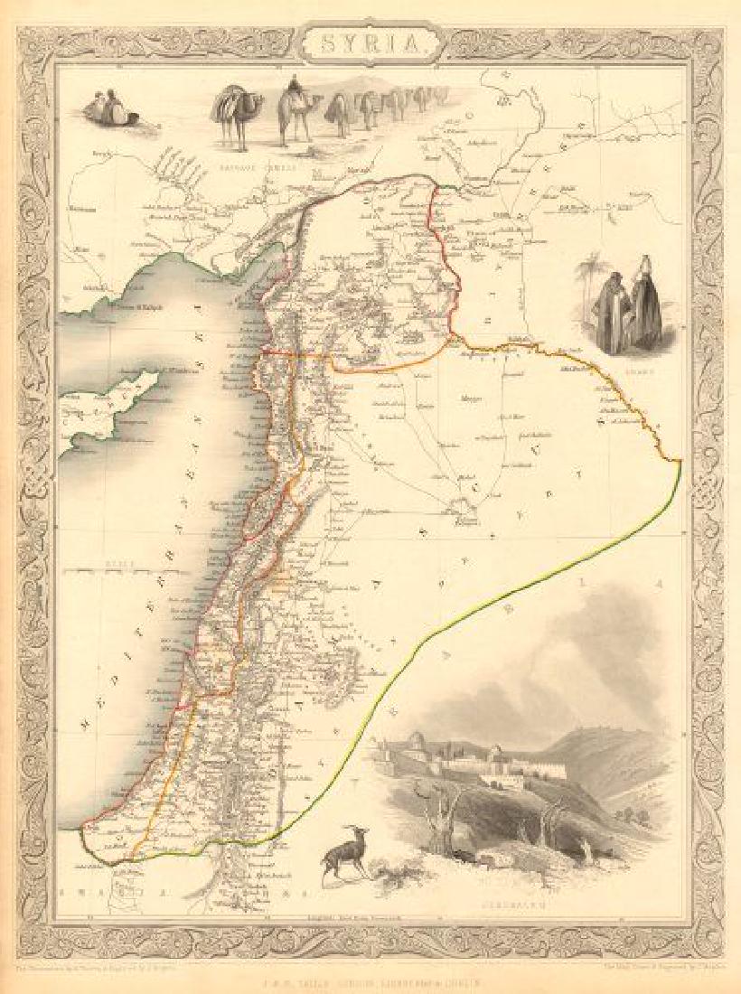 SYRIA. Levant Palestine Jordan Lebanon Israel Cyprus. (1 of 2)