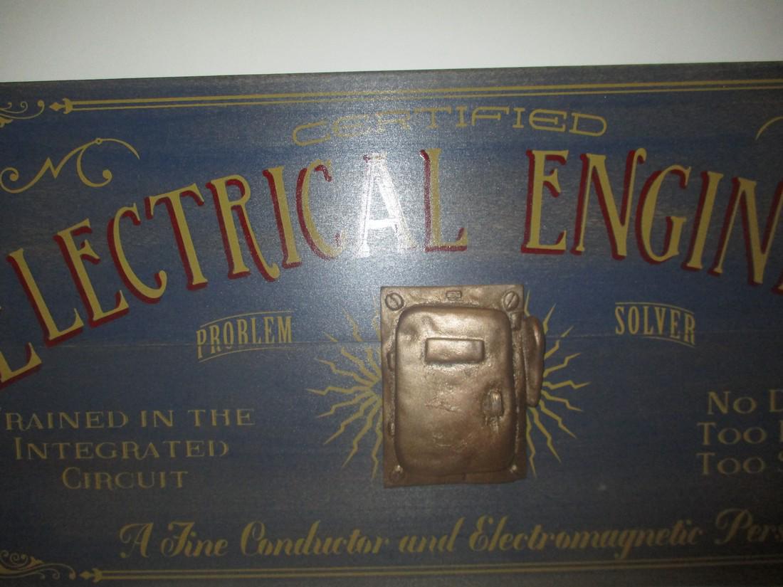 Folk Art Electrical Engineer Store or Office sign (1 of 3)