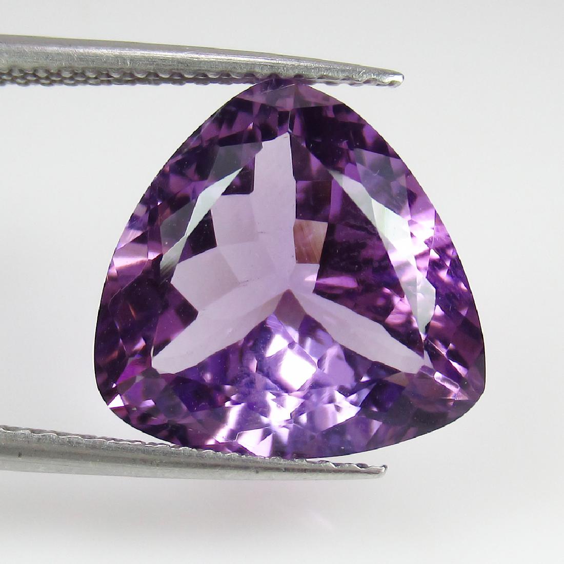 6.70 Ct Genuine Purple Amethyst Rare Trillion Cut (1 of 2)