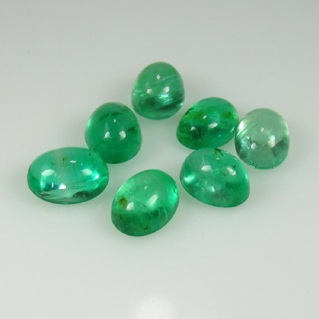 5.38 Ct Genuine Zambian Emerald Matching Oval Cabochon (1 of 2)