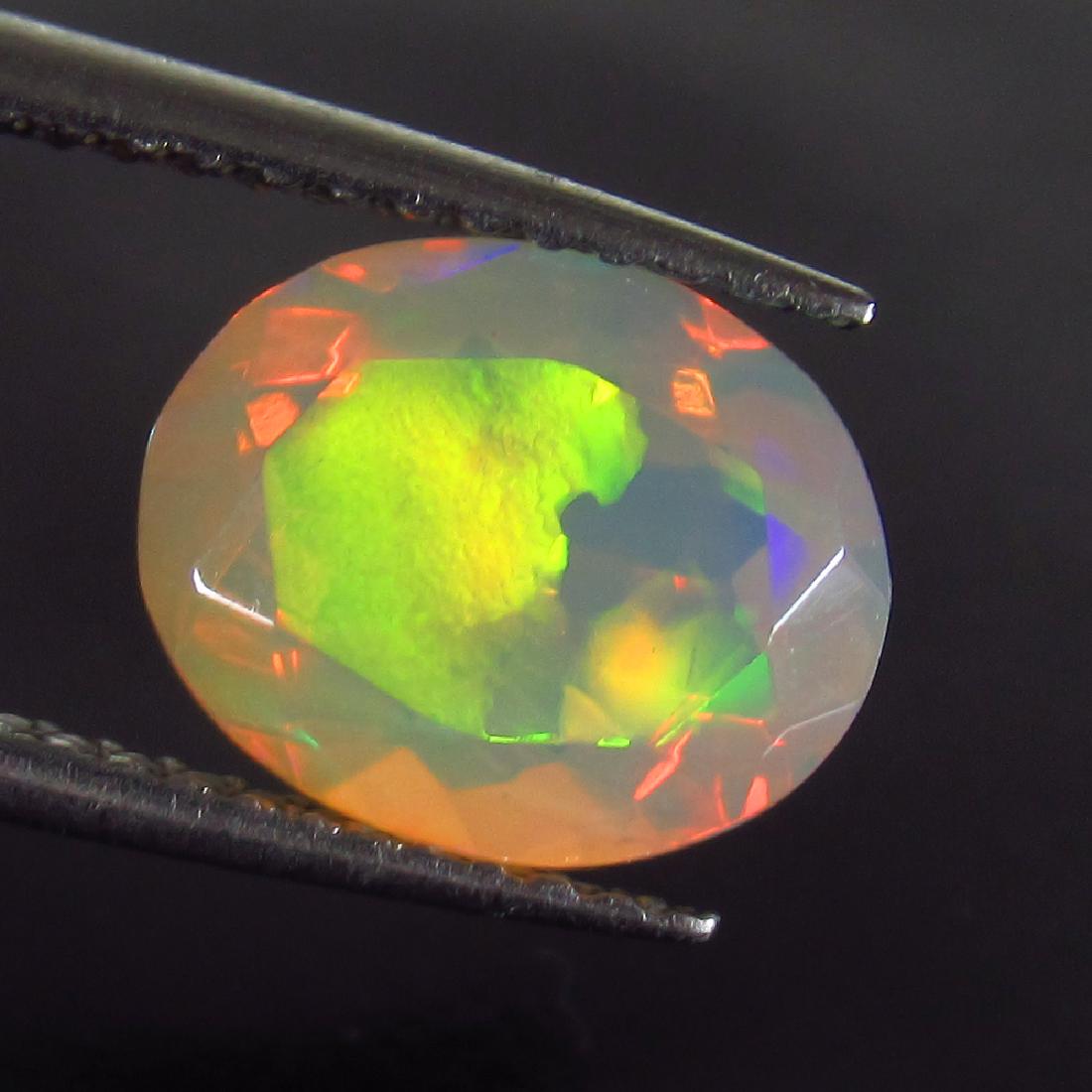 1.61 Ct Genuine Ethiopian Multi-Color Fire Faceted Opal (1 of 3)