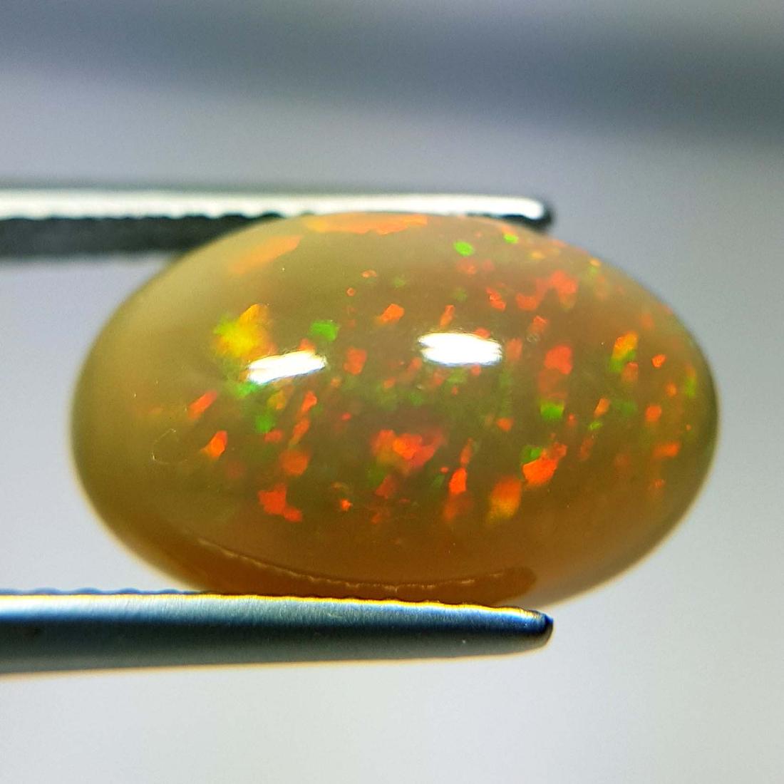 Rare & Lovely Fire Oval Cabochon Natural Opal  - 4.41 (1 of 8)