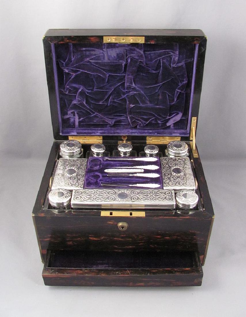 Victorian Travelling Dresser Set (1 of 4)