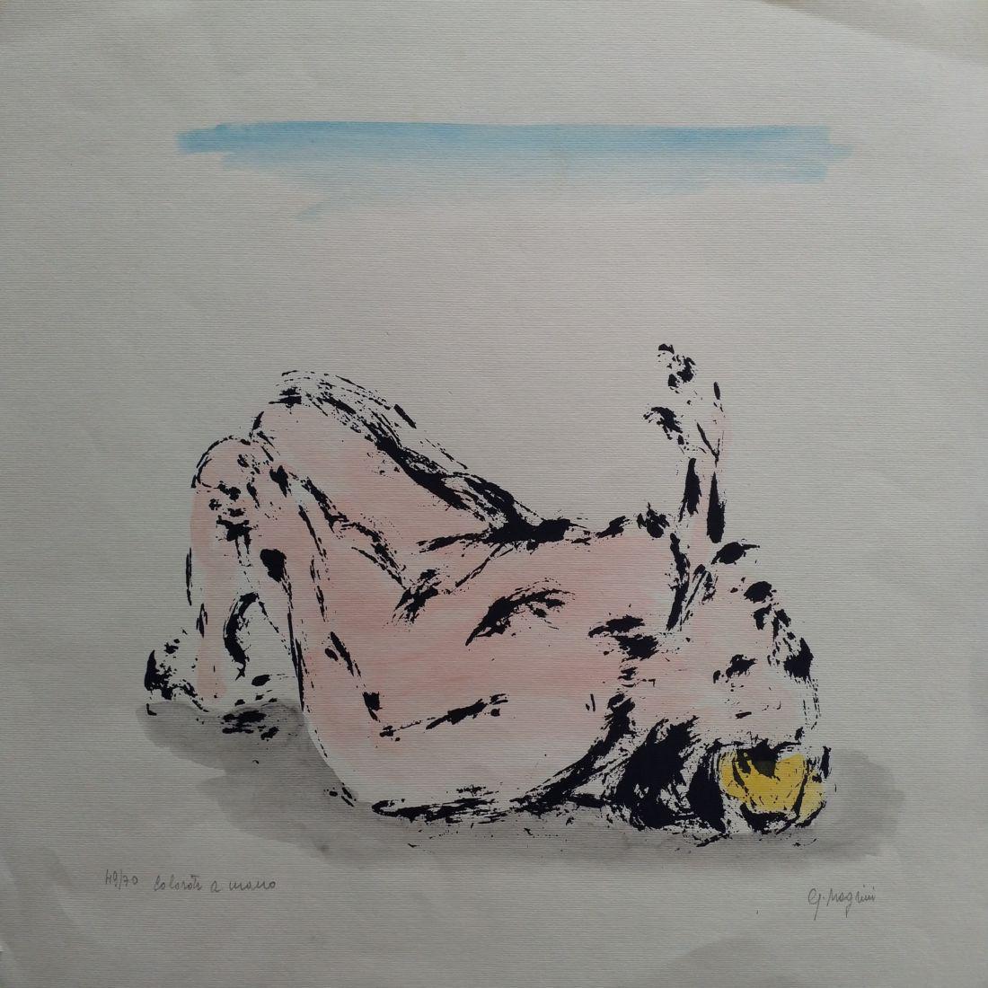 Giannetto Magrini Signed Hand Colored Lithograph (1 of 6)