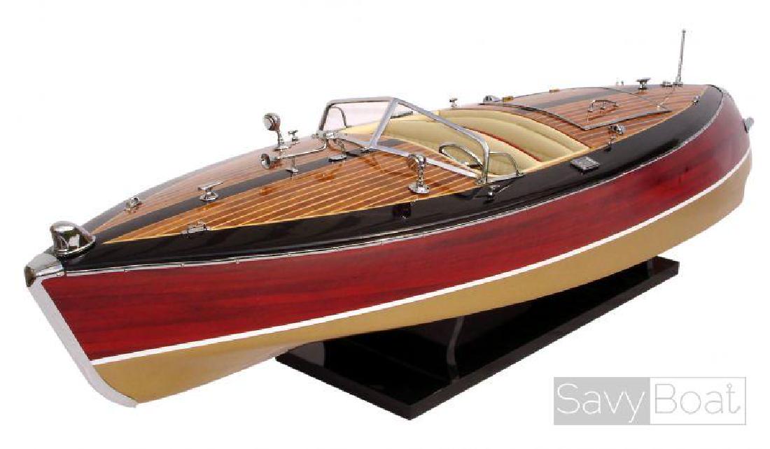 StanCraft Torpedo Model Boat: 100% hand built from scratch using plank-on-frame method by skillful master craftsmen Realistic metal steering wheel, switches, and gauges, all made from Chrome polished metals Fittings, trimmings, st