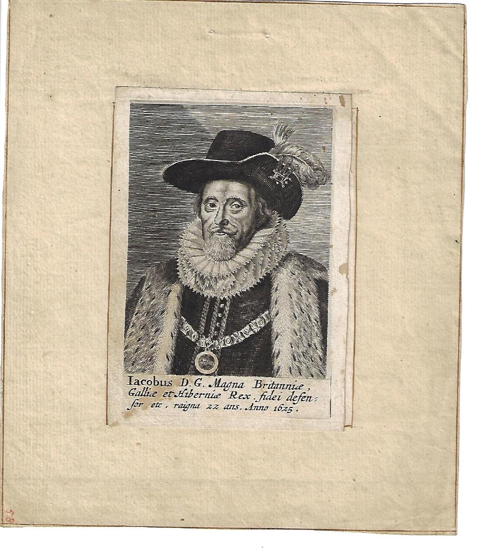 1625 Engraving of King James I (1 of 1)