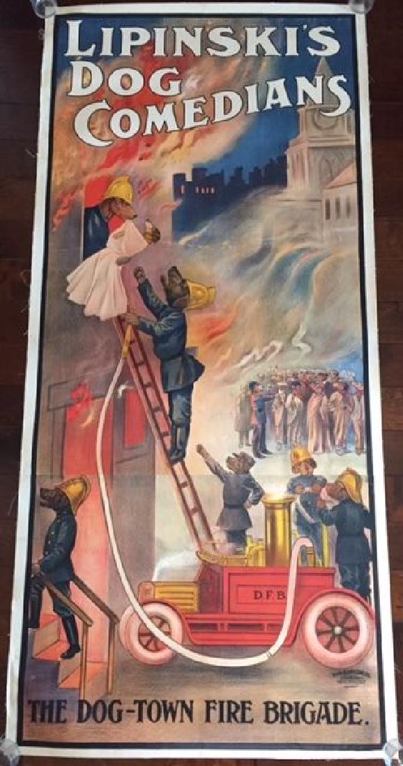 DOG TOWN FIRE BRIGADE - ORIGINAL CIRCA 1900'S BRITISH (1 of 4)