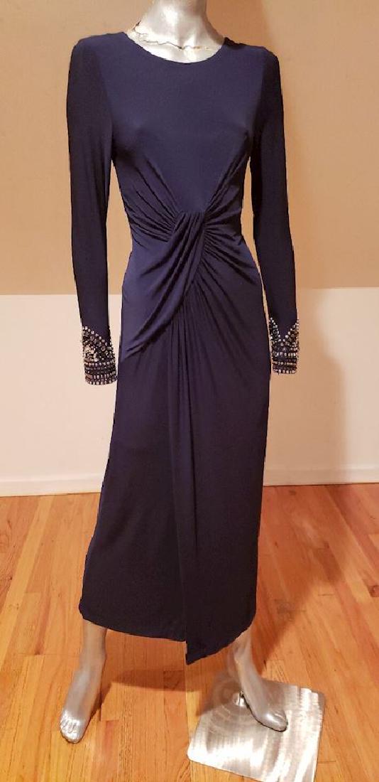 Vtg Vince Camuto Draped Embellished Maxi Dress (1 of 6)