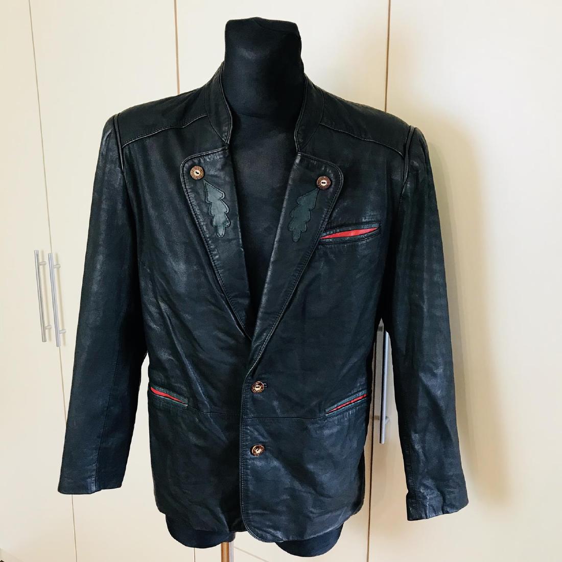 Vintage Men's Tyrolean Austrian Leather Jacket Size US (1 of 7)