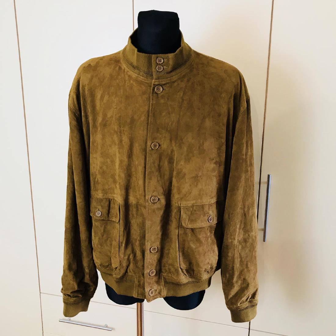 Vintage Men's Suede Leather Jacket Size US 52 EUR 62 (1 of 8)