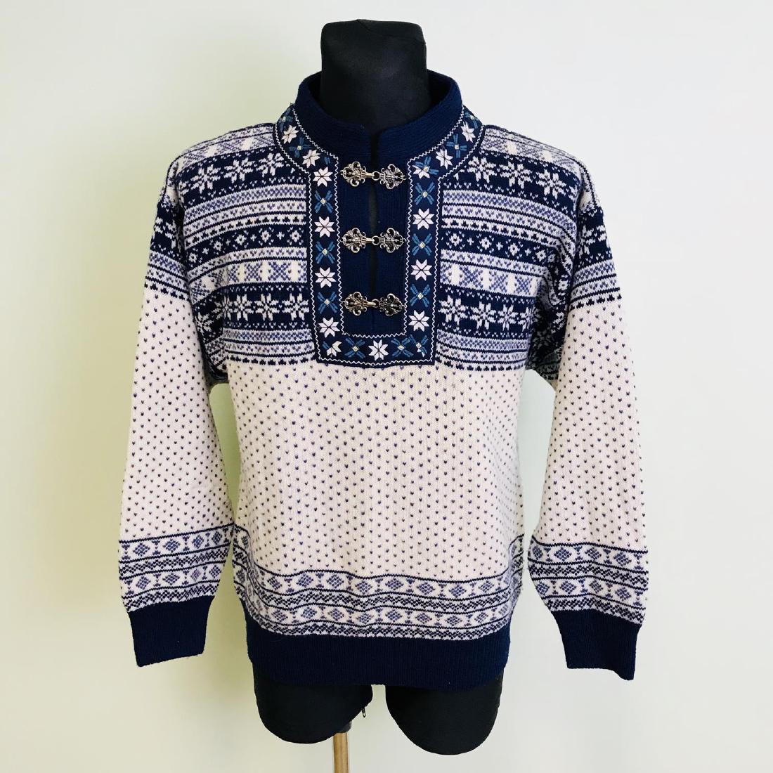Men's Norwegian 100% Wool Thick Sweater Size M (1 of 7)