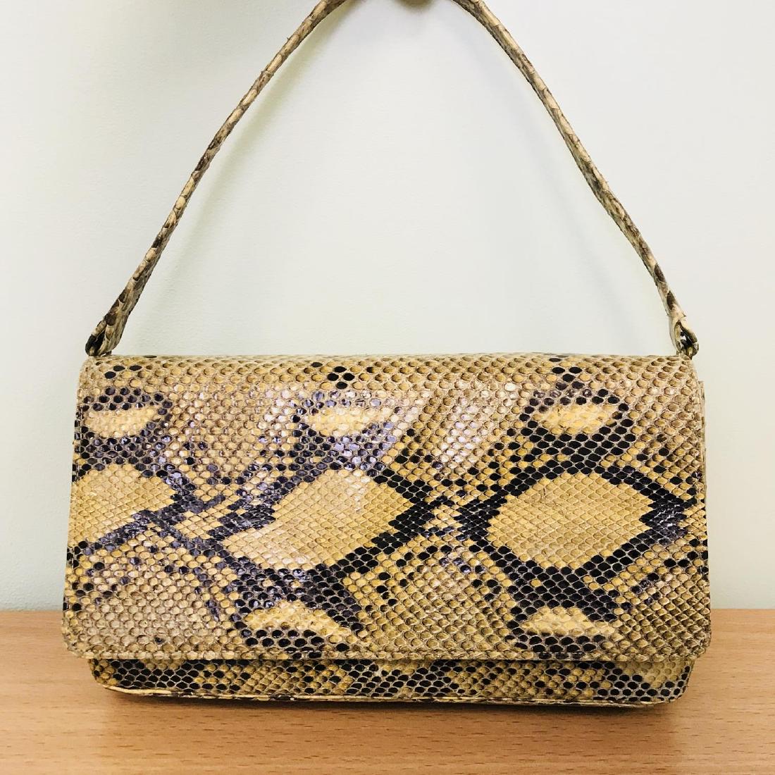 Vintage Genuine Snake skin Leather Handbag (1 of 9)