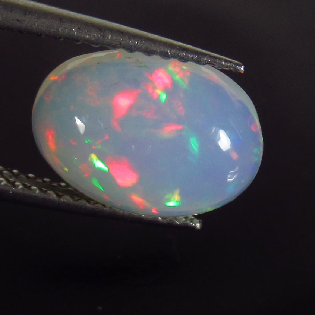 2.59 Ct Genuine Ethiopian Multi-Color Fire White Opal (1 of 2)