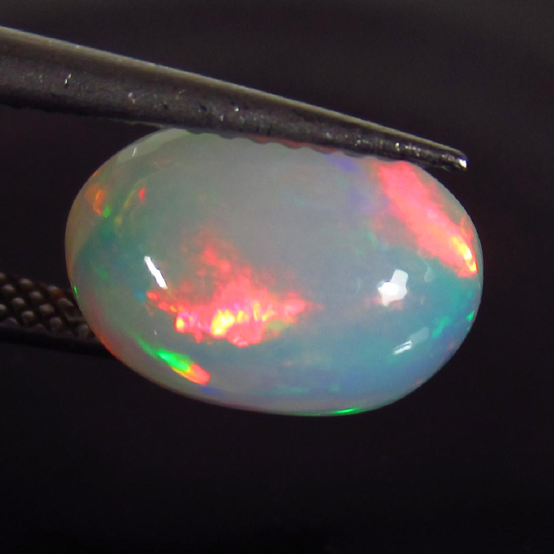 3.03 Ct Genuine Ethiopian Multi-Color Fire White Opal (1 of 2)