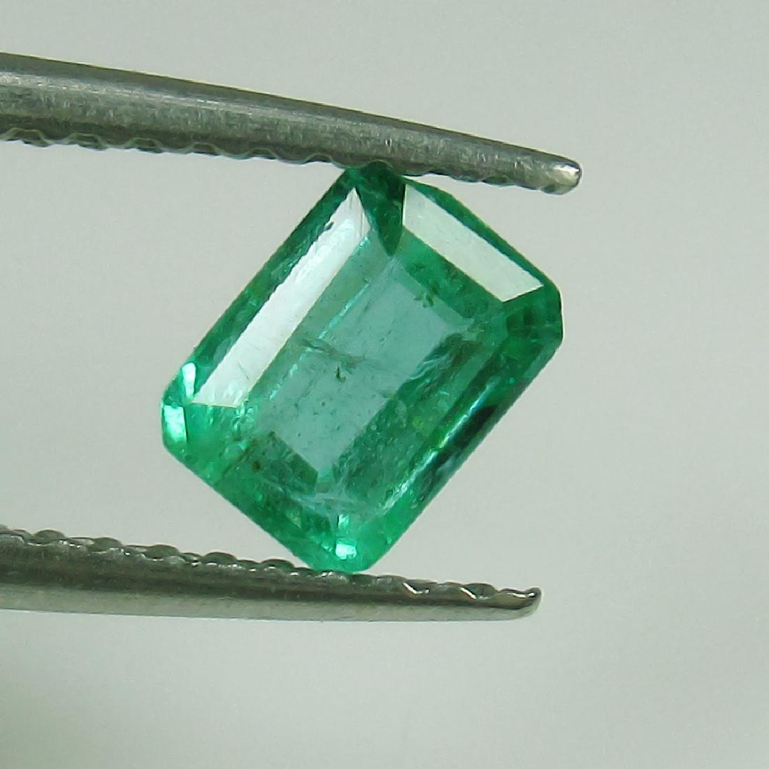 0.61 Ct Genuine Zambian Emerald 5.5X4 mm Octagon Cut (1 of 2)