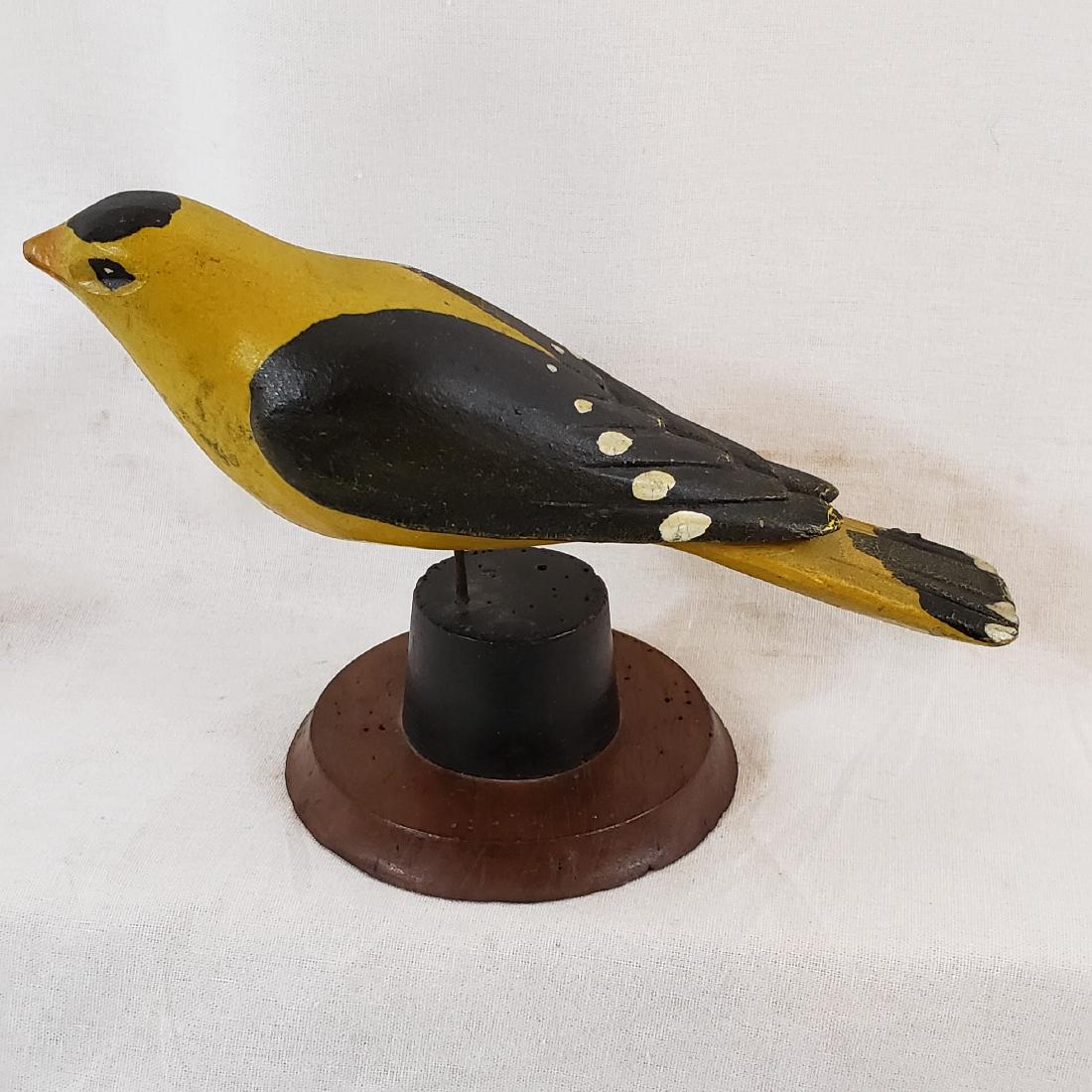 Outstanding Carved and Painted Yellow Song Bird Ca (1 of 8)