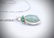 Sterling Silver Necklace & Jade Pendant w Raw Emerald's - 2