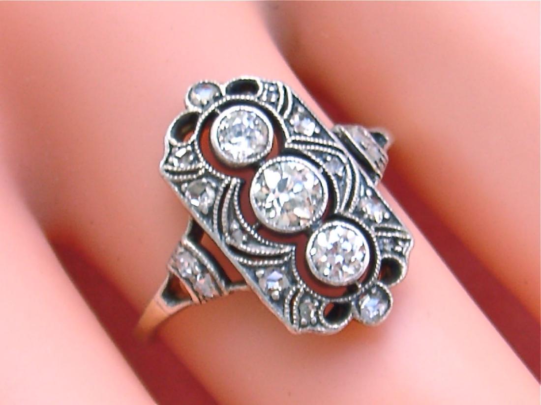 ANTIQUE ART DECO .66ctw EURO & ROSE DIAMOND 18K & (1 of 12)