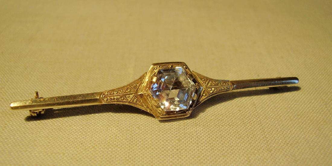 Art Deco Brooch blue spinell (1 of 7)