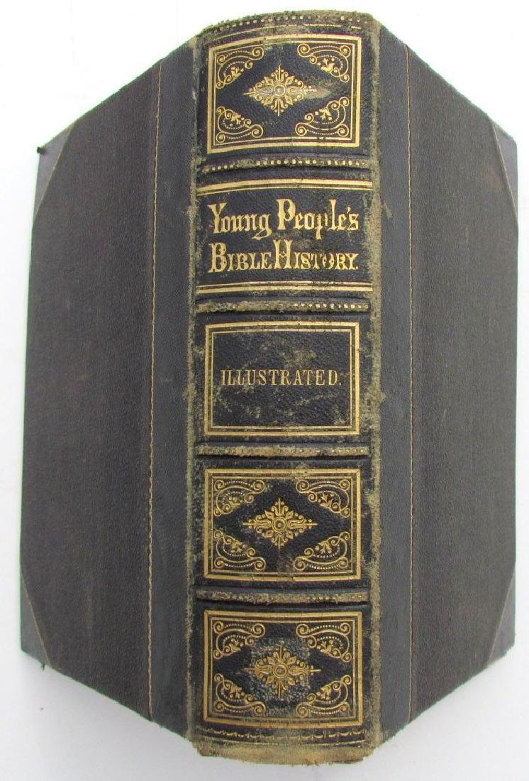 ILLUSTRATED BIBLE HISTORY 1870 ANTIQUE BOOK (1 of 6)