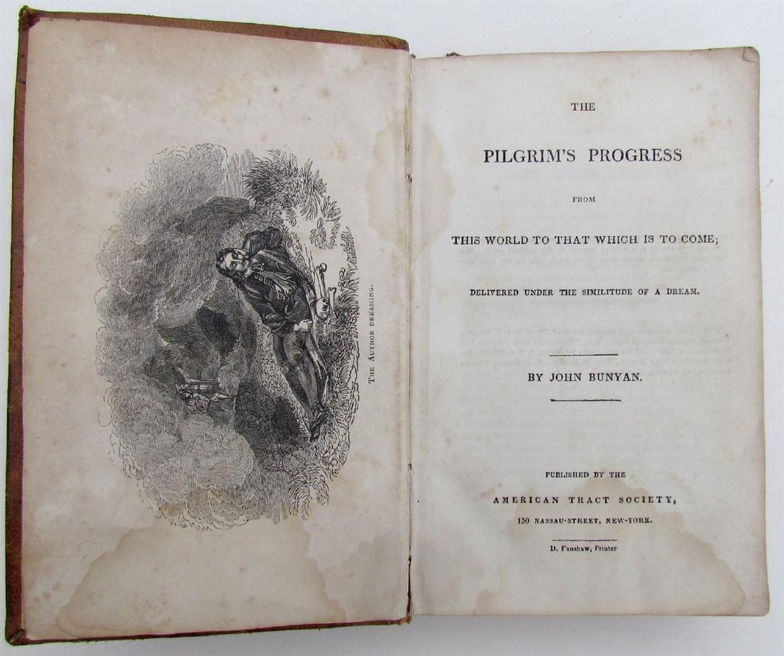 PILGRIM'S PROCESS by JOHN BUNYAN ANTIQUE BOOK New York (1 of 2)