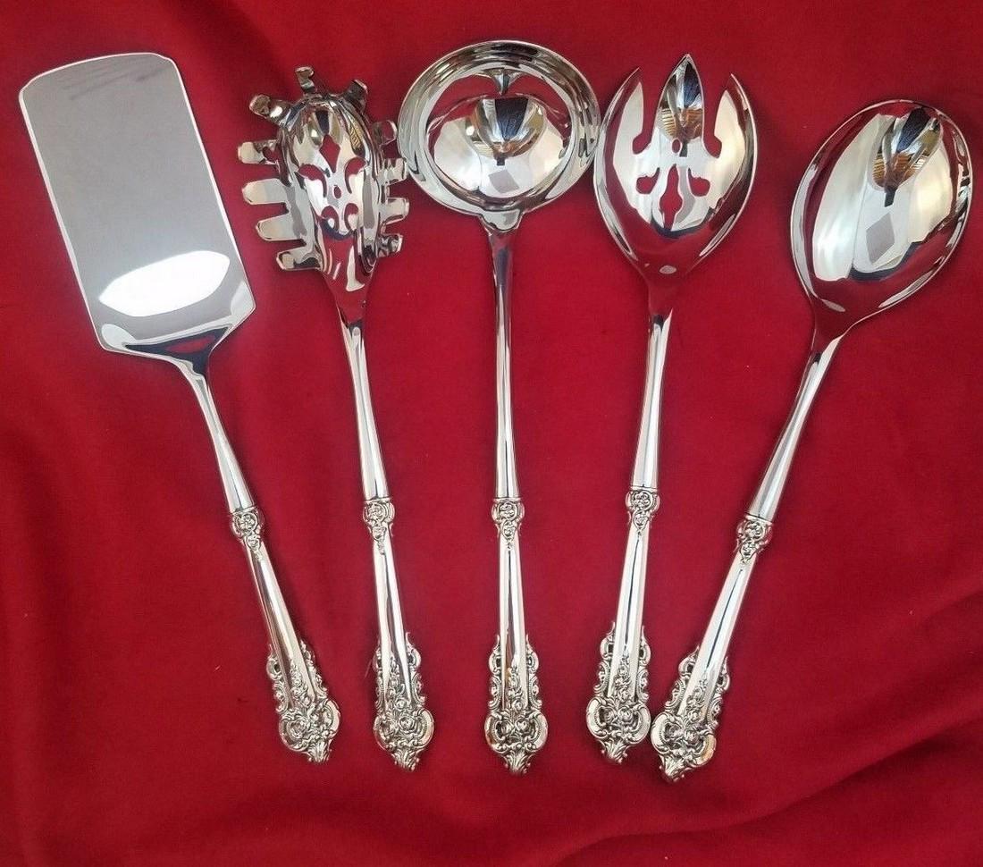 Grande Baroque by Wallace Sterling 5 Piece Hostess Set (1 of 3)