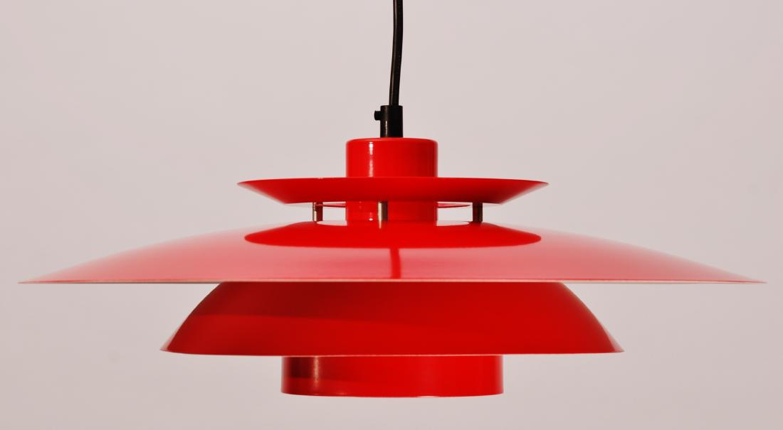 Refurbished 1990's pendant lamp, Denmark: Title: Refurbished 1990's pendant lamp, Denmark Maker: Designlight Origin: Denmark Date/Period: 1990's Materials: Steel Size: Ø 16,53 x 5,51 inches Refurbished steel pendantlamp by Designlight, Denma
