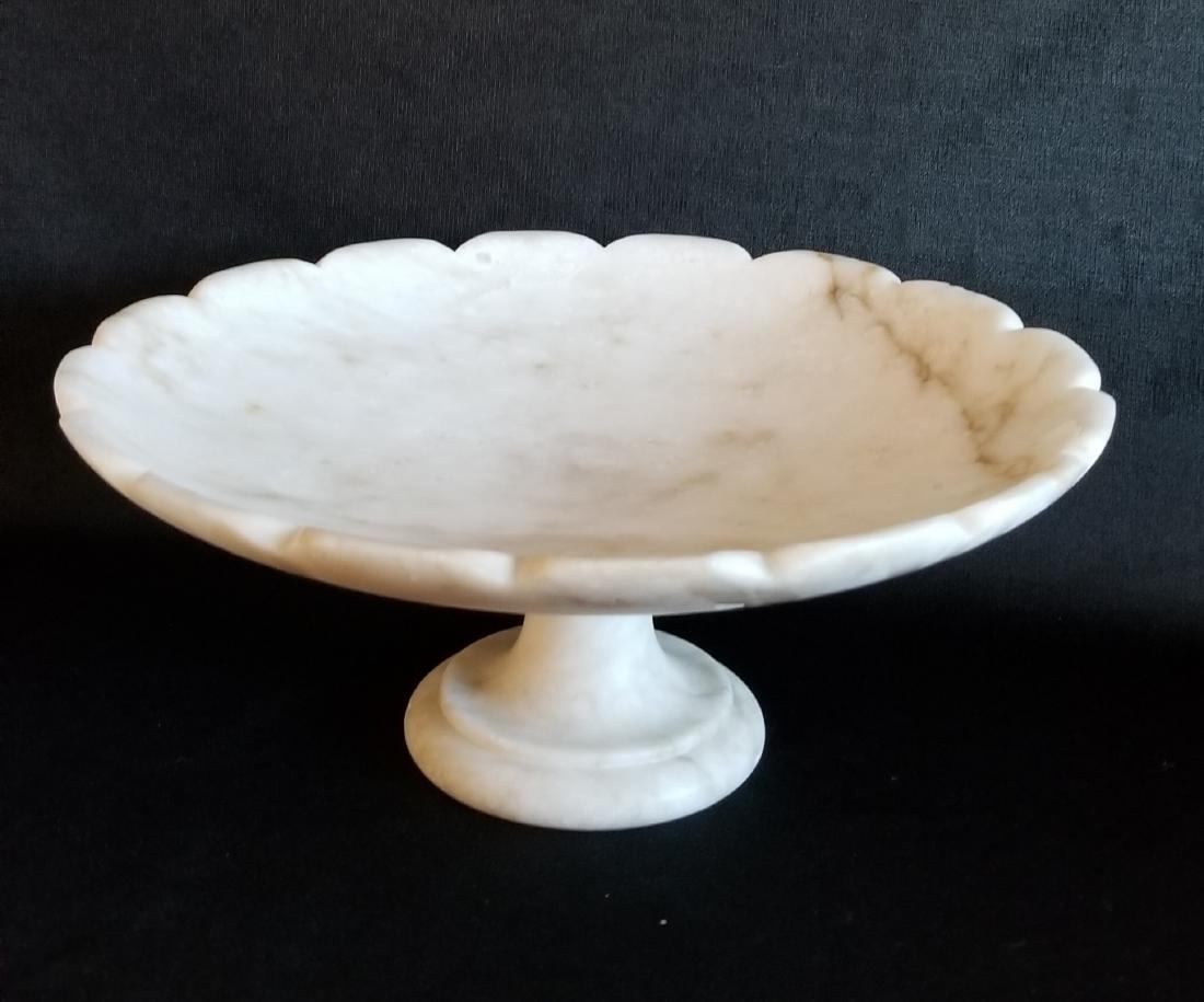 Mid Century Made in Italy Alabaster Pedestal Bowl