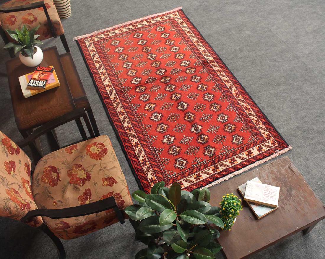 Handmade Persian Antique Brown wool rug 3x6: Reserve Reduced! Handmade Persian Antique Brown wool rug 3x6 This Handmade Geometric Persian Antique Brown wool rug 3x6 features a classic design that can be used with transitional or traditional deco