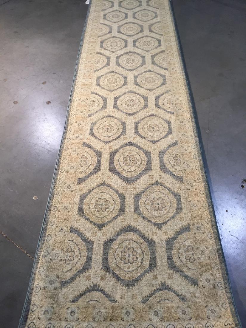 Hand Knotted Wool Zighler Runner Rug 2.8x10 (1 of 8)