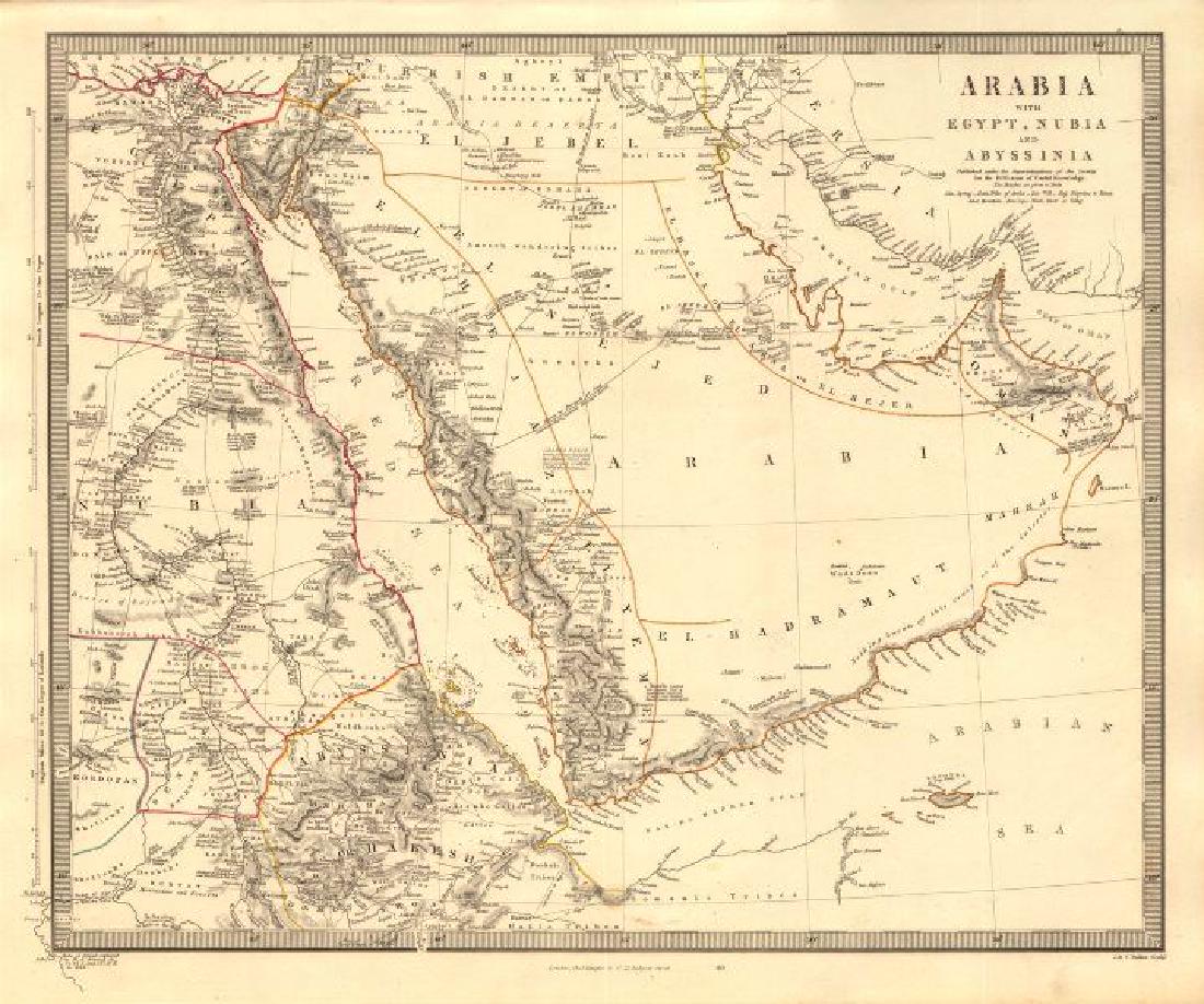 ARABIA. Haj routes. Deba/Dubai Abothubi/Abu Dhabi. (1 of 2)