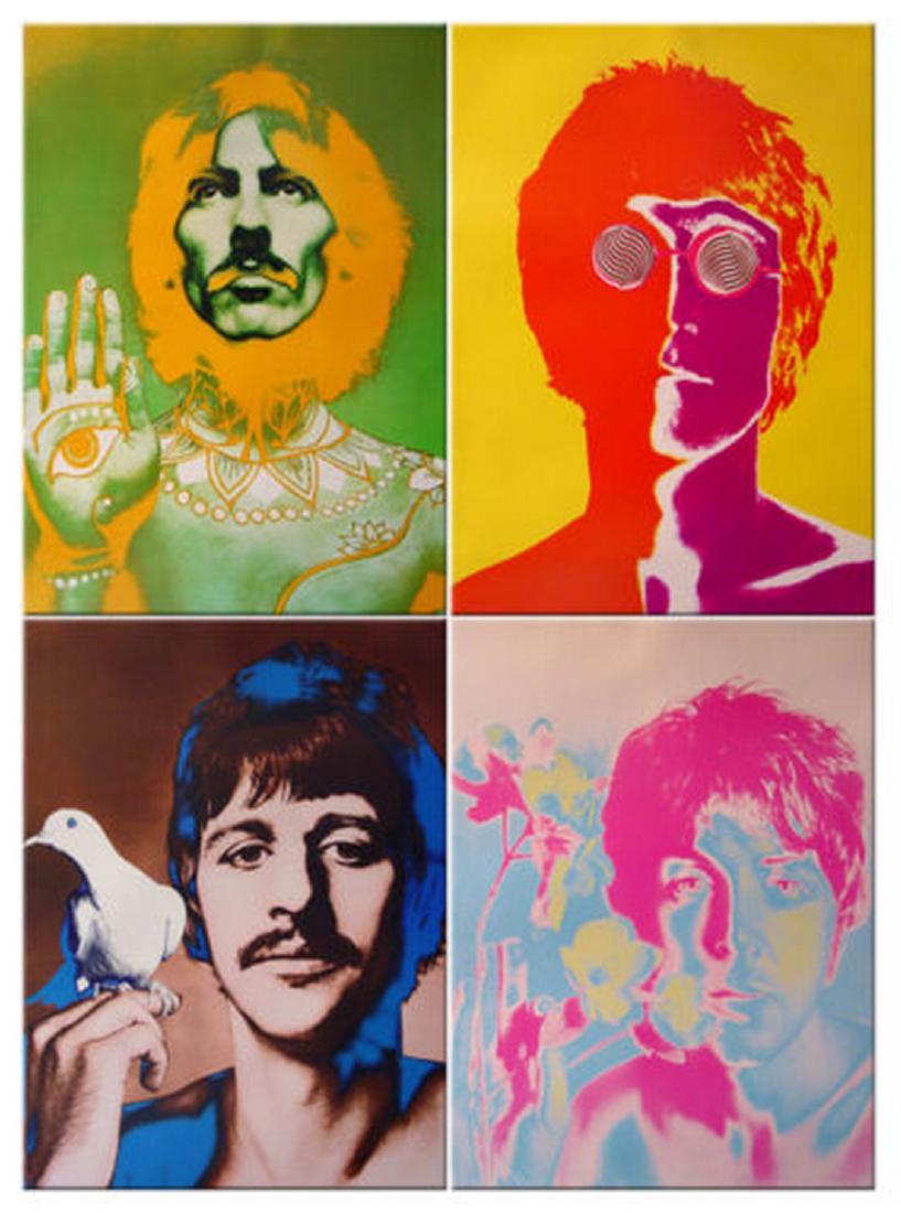 4 beatles posters by Richard Avedon 1968 (1 of 8)