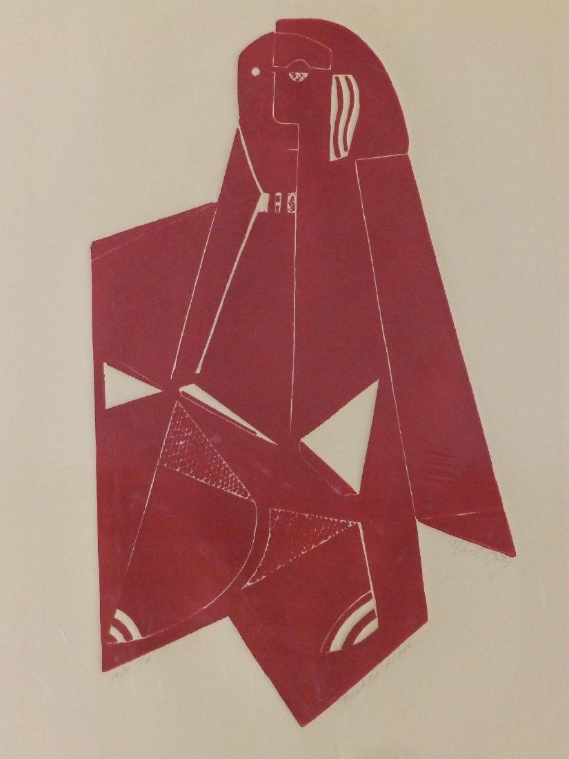 Mid Century Abstract 'BLAKLU... Neal Doty Expressionism (1 of 8)