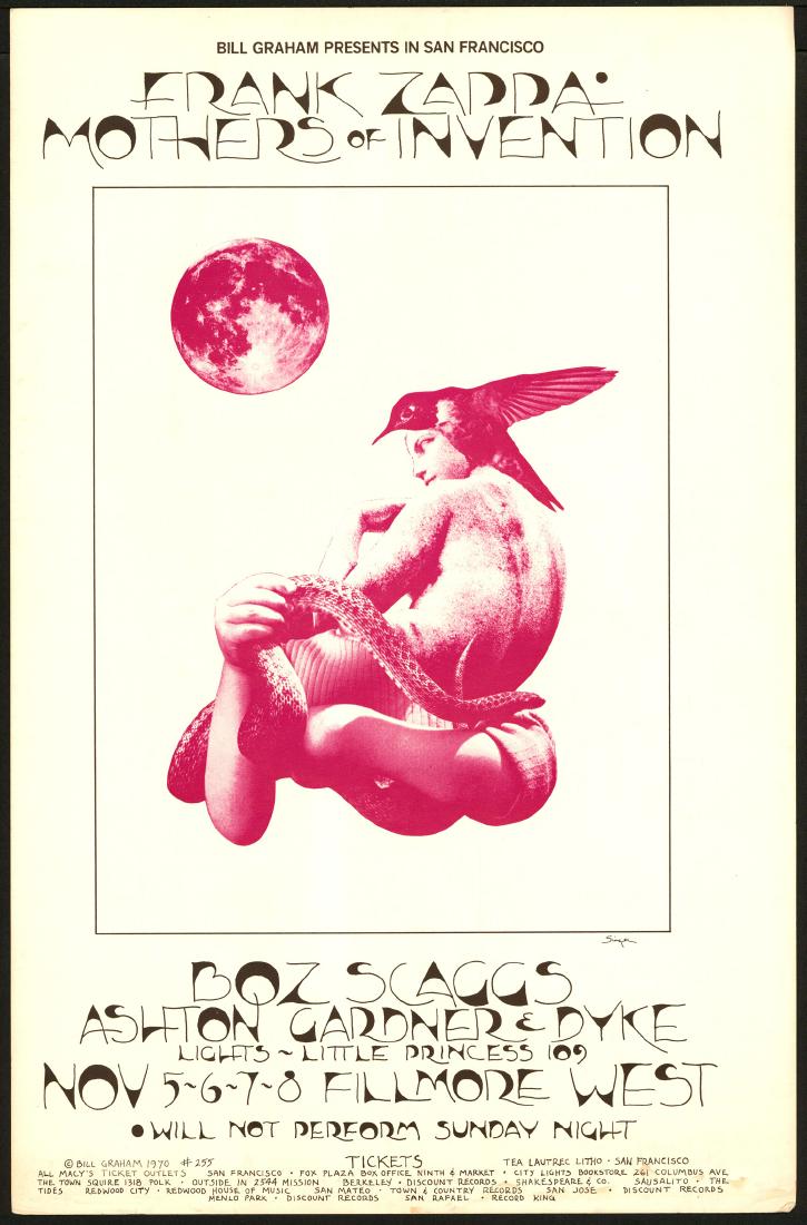 Attractive BG-255 Frank Zappa Poster (1 of 1)