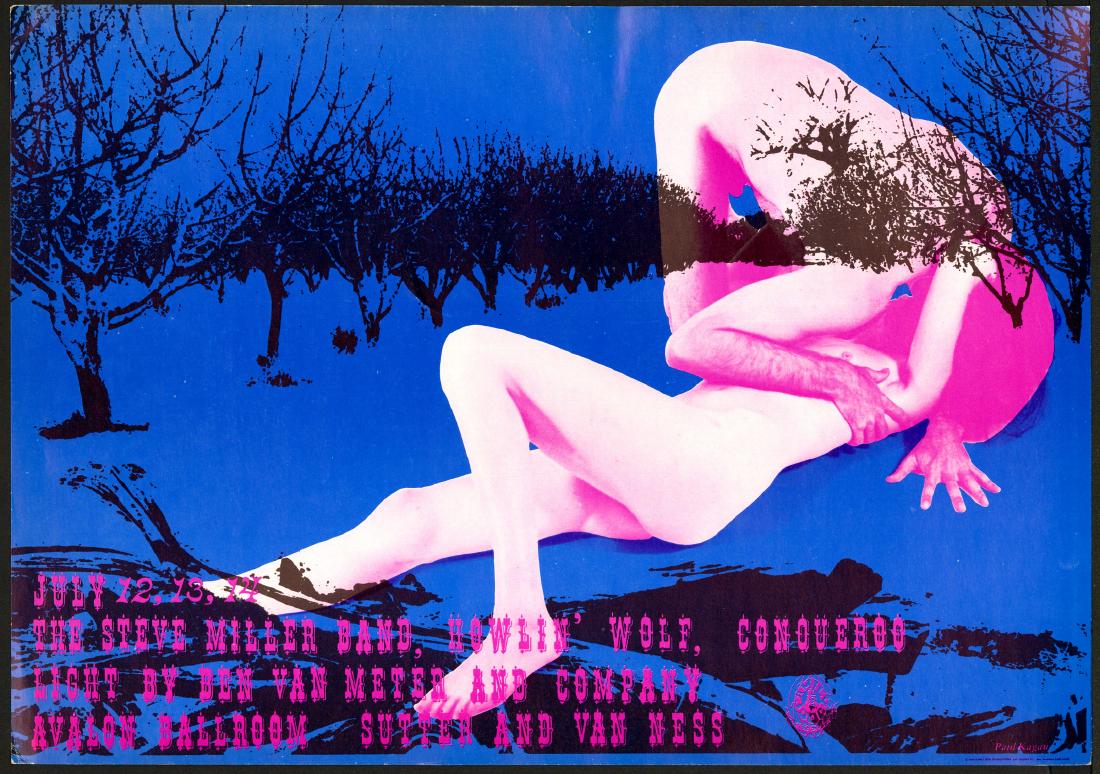 FD-127 Steve Miller Band Poster: Artist: Paul Kagan Medium: Lithograph Printing Date: 1968 Publisher: Family Dog Series: Family Dog Size: 20" x 14 ?" An original poster used to advertise a series of shows featuring The Steve Miller B