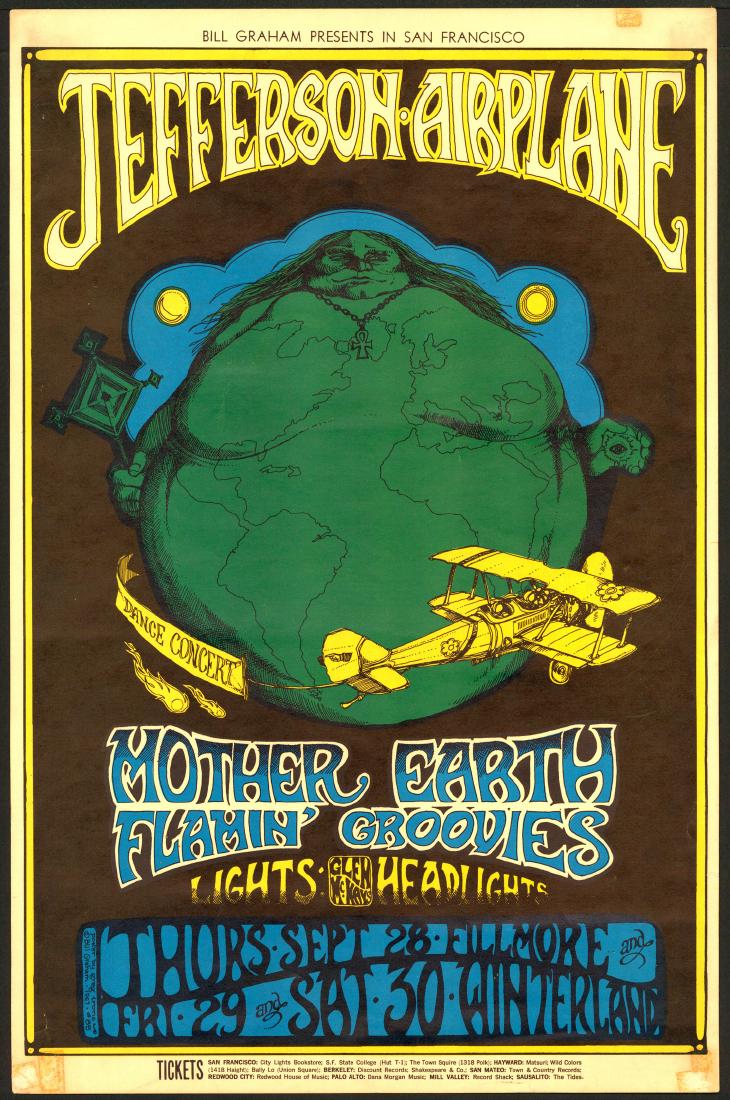 Scarce BG-85 Jefferson Airplane Poster (1 of 1)